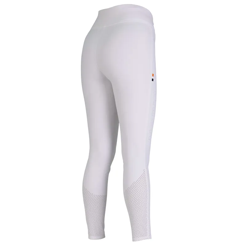 Aubrion Optima Air Full Grip Ladies Competition Riding Tights - White-1
