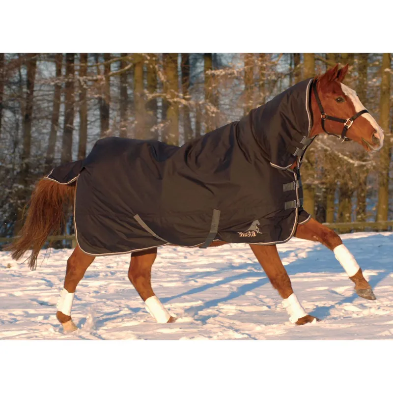 Masta Avante Heavy Fixed Neck Combo Turnout Rug 340g - Grey