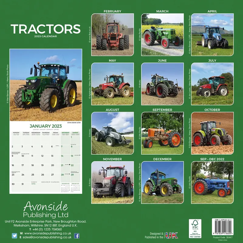 Avonside 2023 Calendar - Tractors-1