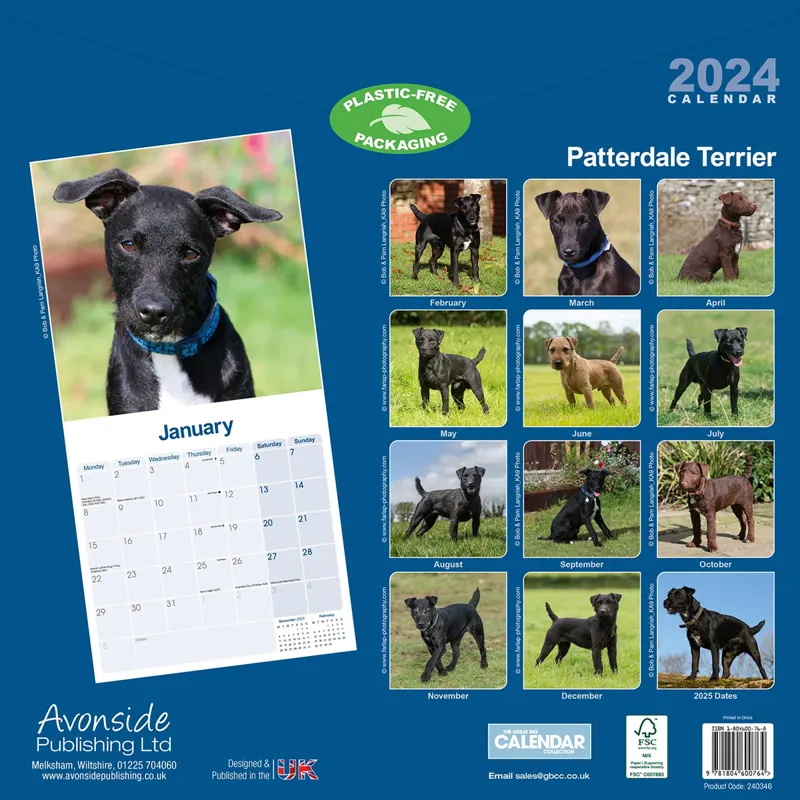 Avonside 2024 Calendar - Patterdale Terrier-1