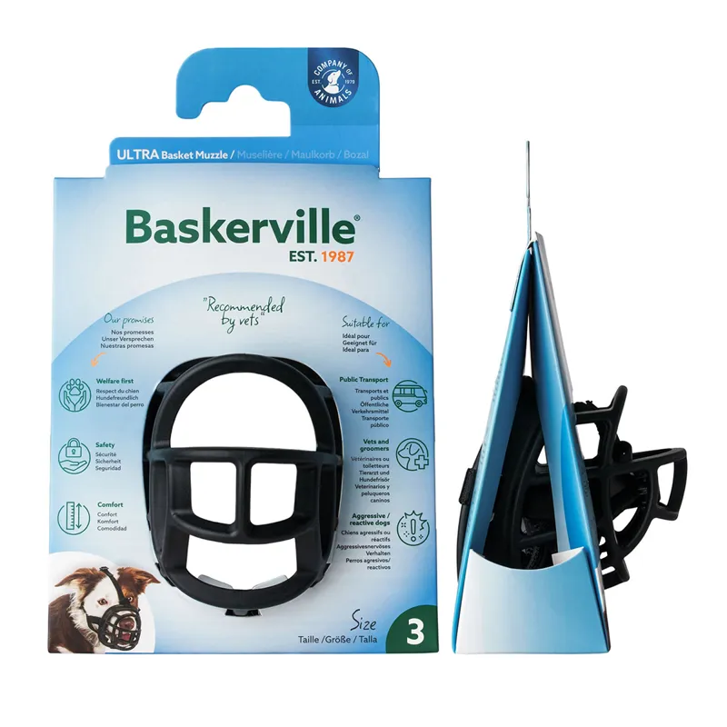 Baskerville Ultra Basket Dog Muzzle - Black-5