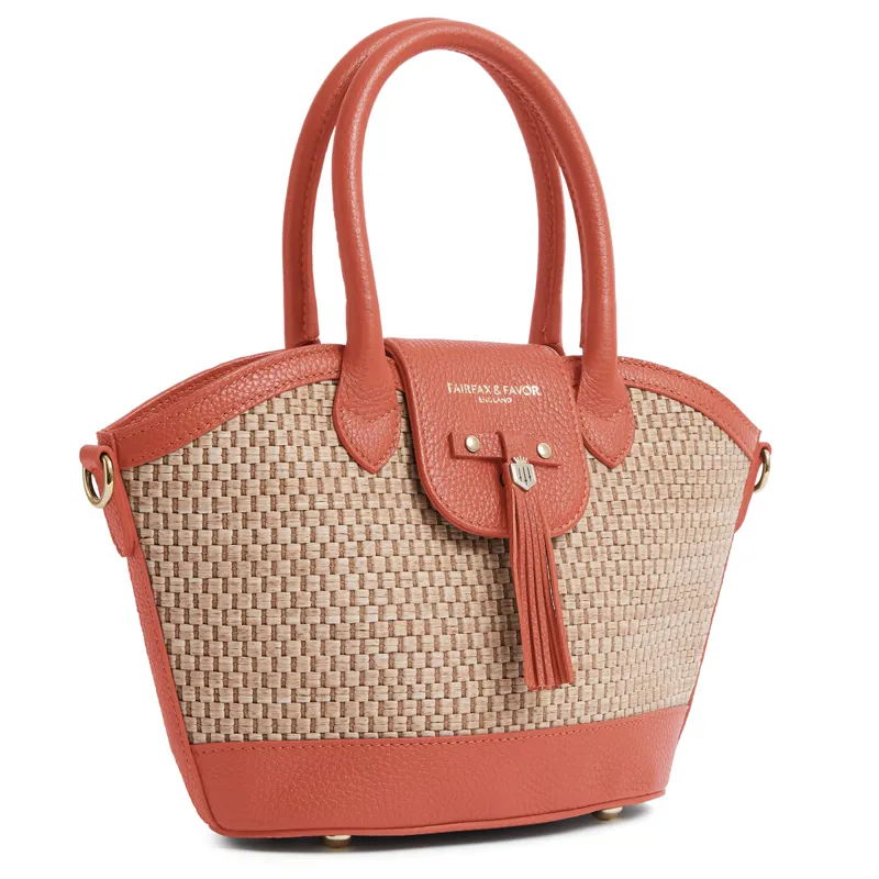 Fairfax and Favor Windsor Basket Bag - Melon Leather-2