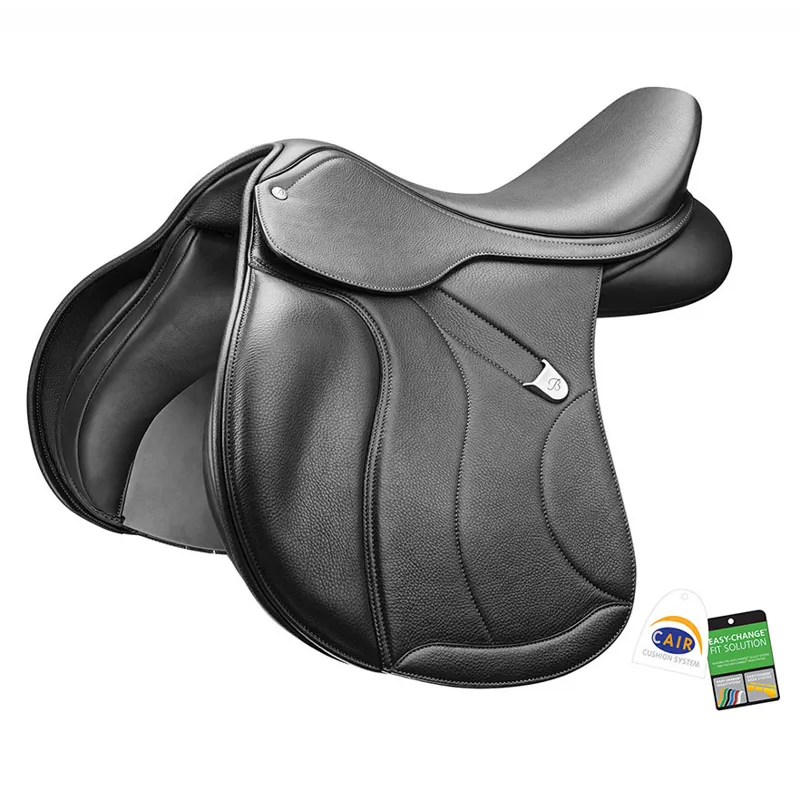 Bates All Purpose + Square Cantle Saddle with Cair - Classic Black