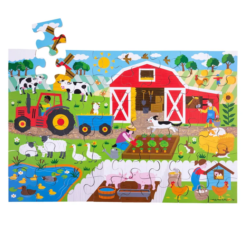 Bigjigs 48-Piece Farmyard Floor Puzzle