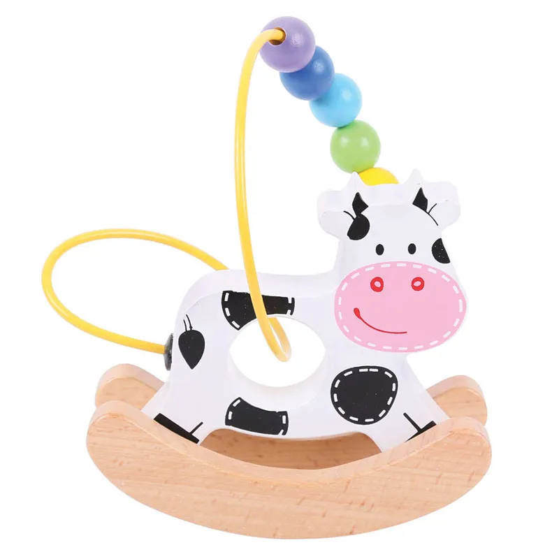 Bigjigs Rocking Bead Frame Toy - Cow