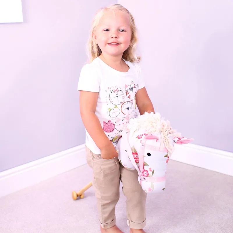 Bigjigs Wooden Hobby Horse - Floral-1