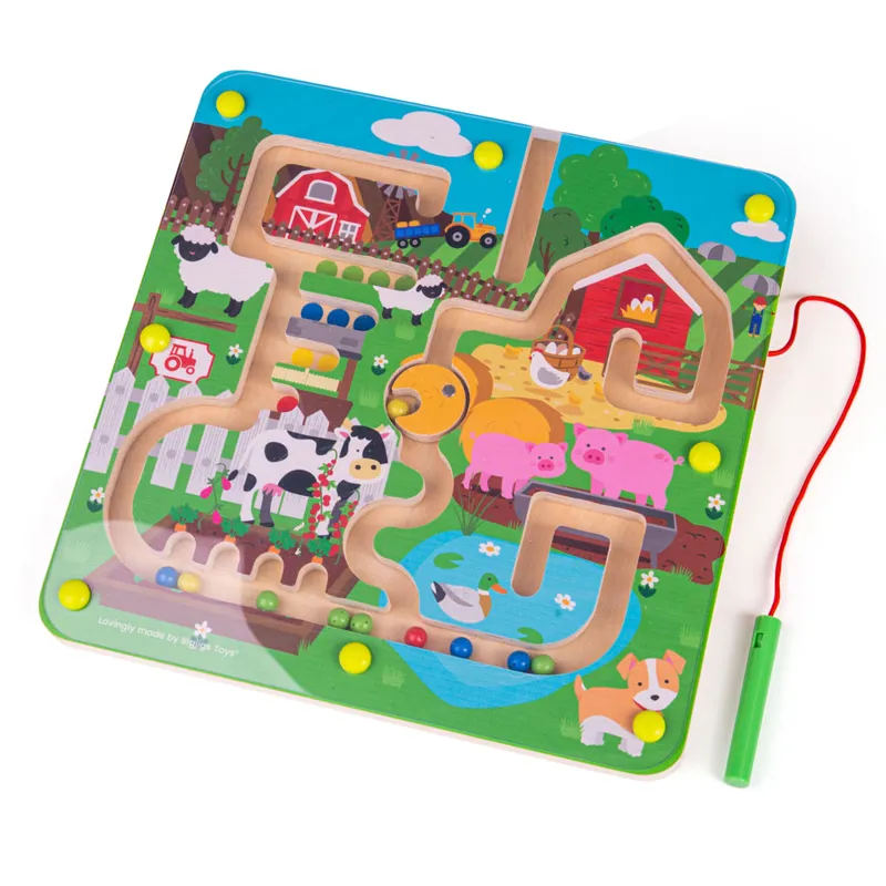 Bigjigs Magnetic Maze Farmyard Puzzle