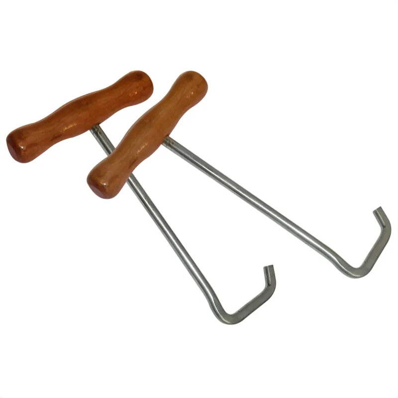 Ekkia Wooden Handle Boot Hooks