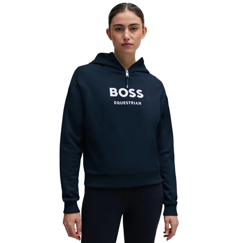 BOSS Equestrian Faye Logo Ladies Zip Hoodie Sky Captain