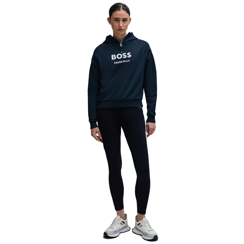BOSS Equestrian Faye Logo Ladies Zip Hoodie - Sky Captain-3