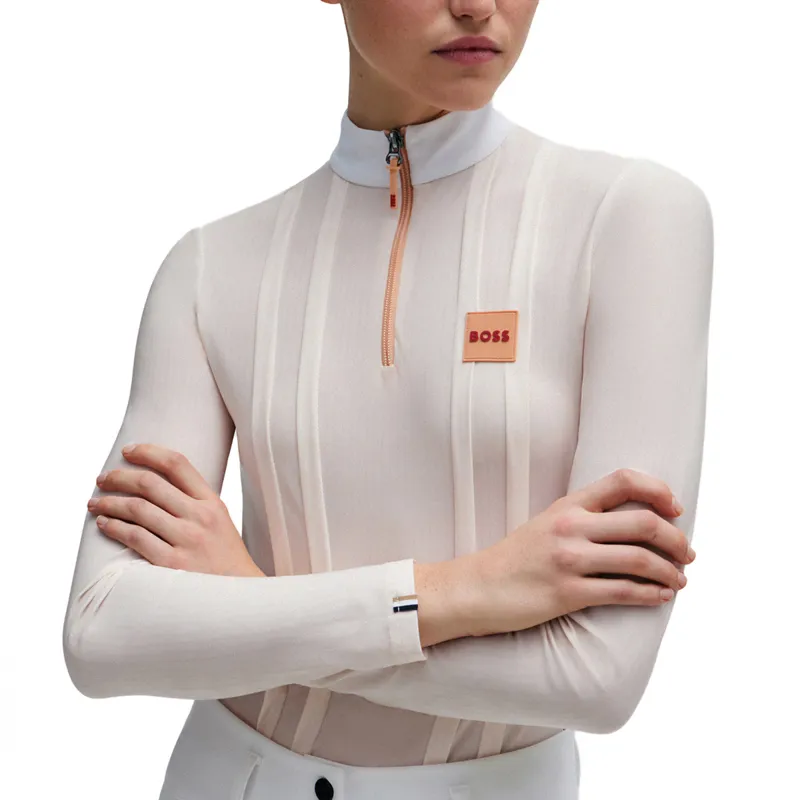 BOSS Equestrian Lina Ladies Competition Shirt - Peach Nougat-2