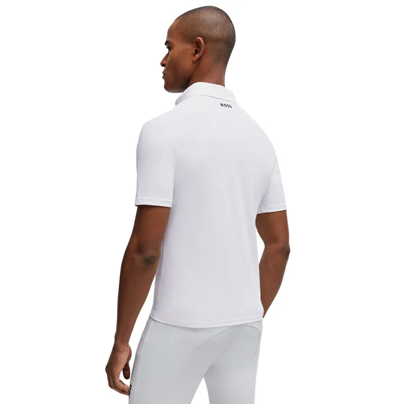 BOSS Equestrian Marty Mens Short Sleeve Competition Shirt - White-1