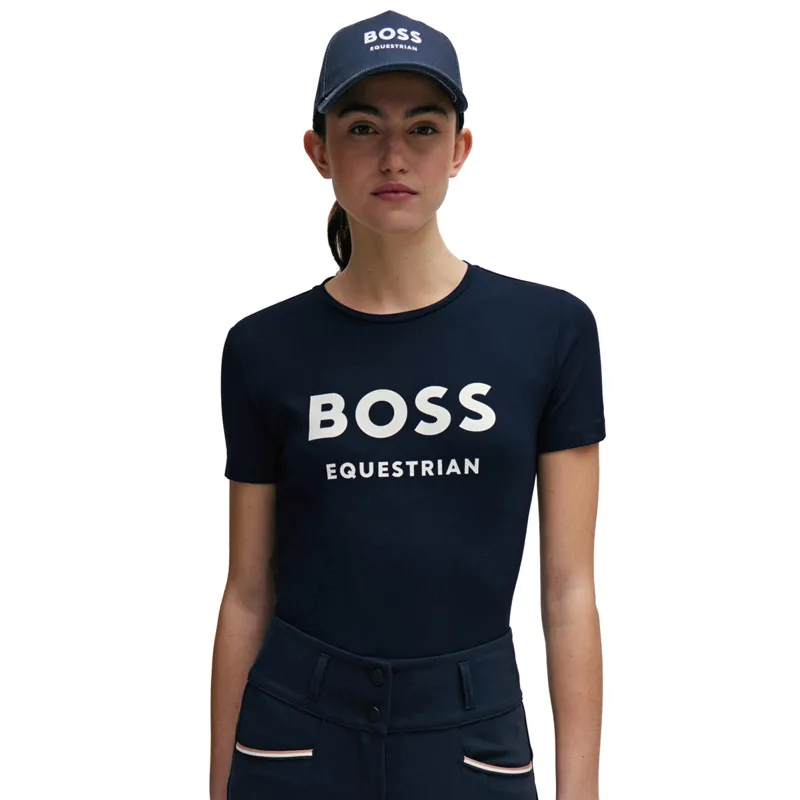 BOSS Equestrian Maya Logo Ladies T-Shirt - Sky Captain