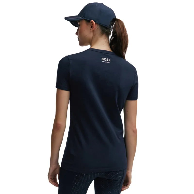 BOSS Equestrian Maya Logo Ladies T-Shirt - Sky Captain-1