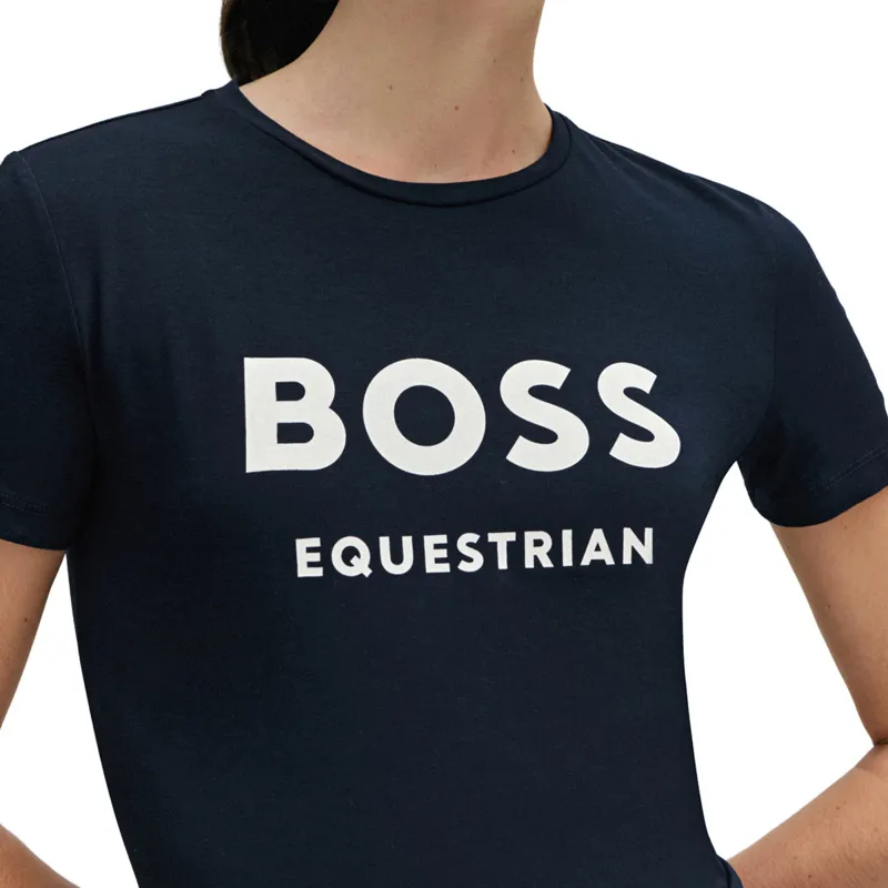 BOSS Equestrian Maya Logo Ladies T-Shirt - Sky Captain-2