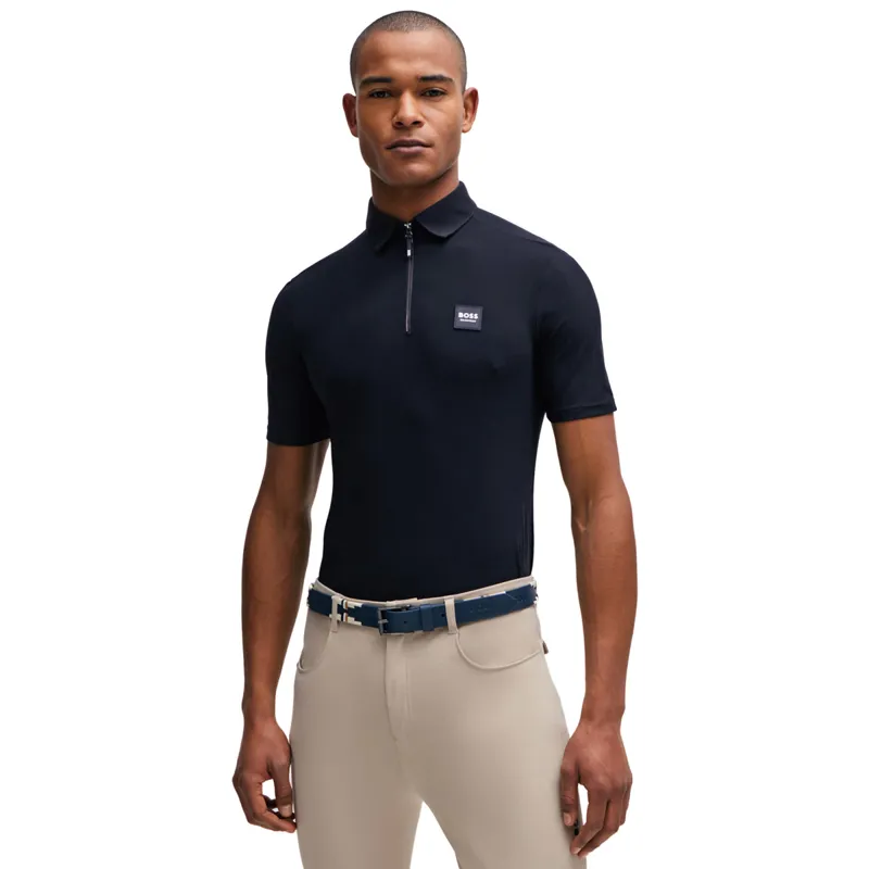 BOSS Equestrian Noah Mens Training Polo Shirt Sky Captain