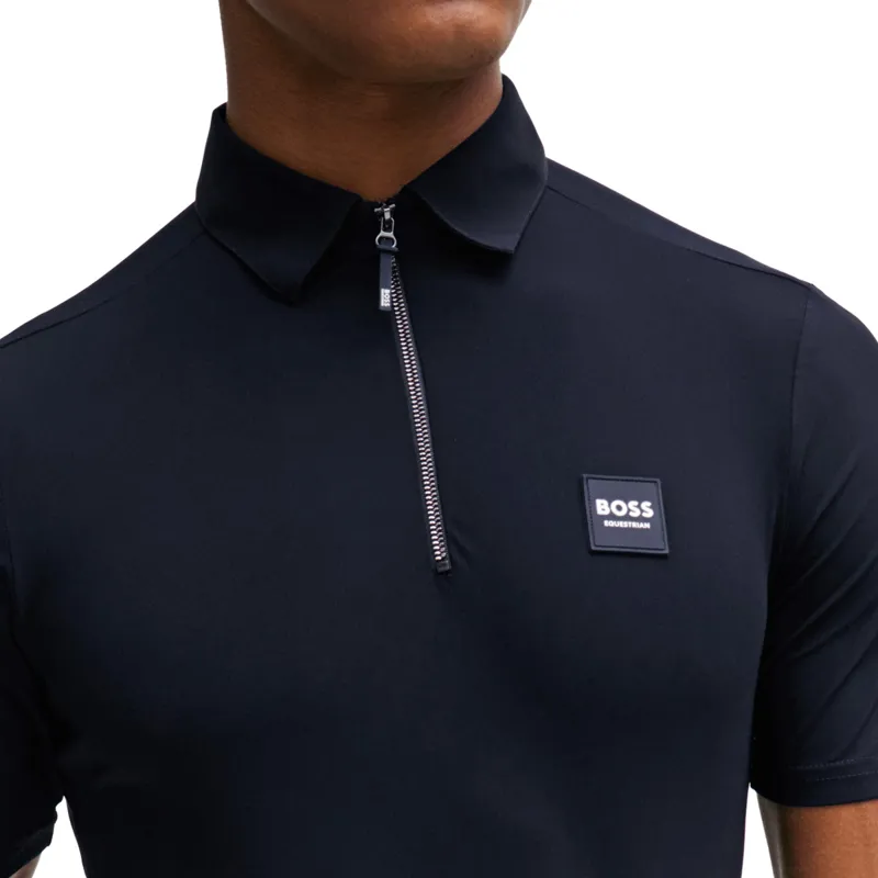 BOSS Equestrian Noah Mens Training Polo Shirt - Sky Captain-2
