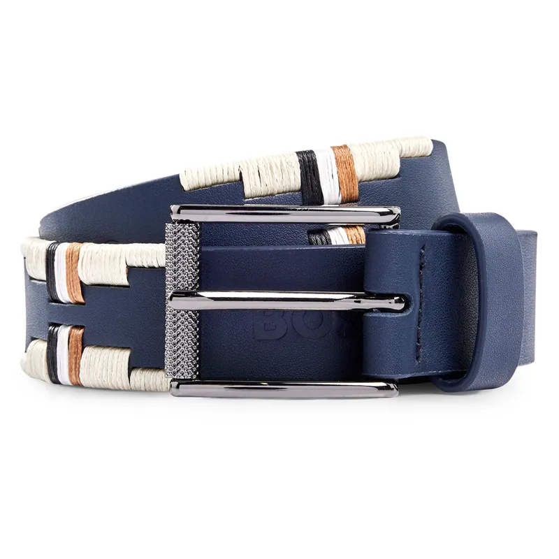 BOSS Equestrian Signature Polo Belt - Sky Captain