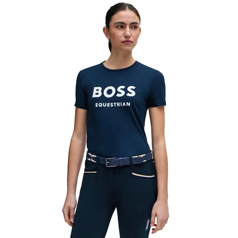 BOSS Equestrian Signature Polo Belt - Sky Captain-4