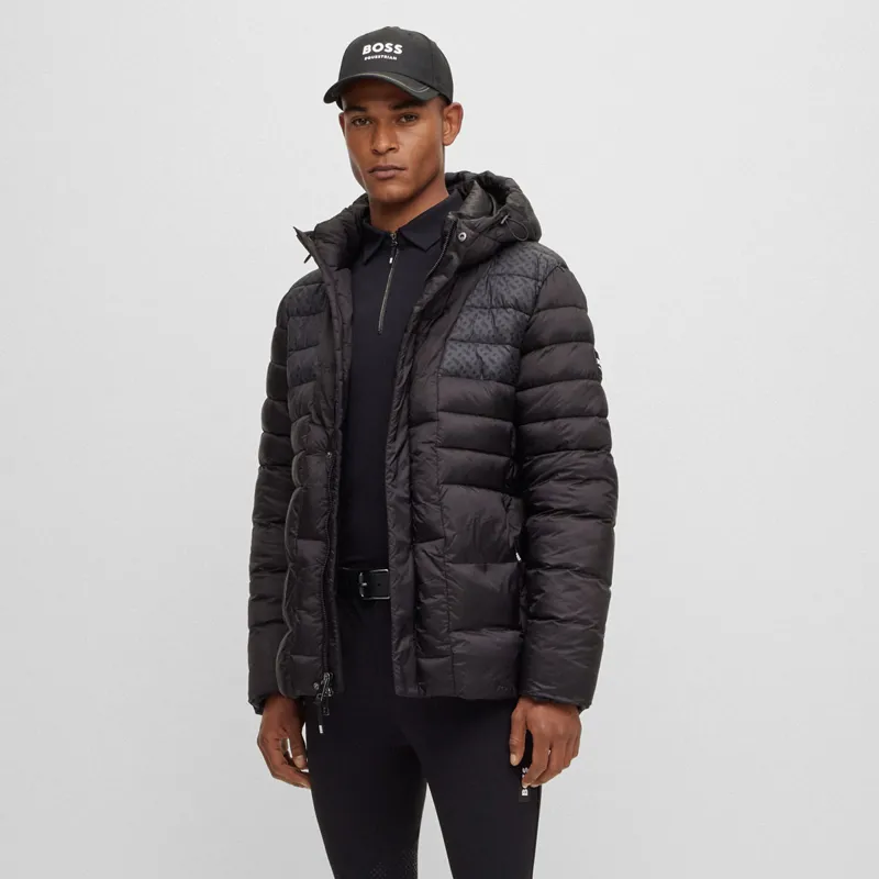 BOSS Equestrian Elton Mens Long Sleeve Training Polo Shirt - Black-3