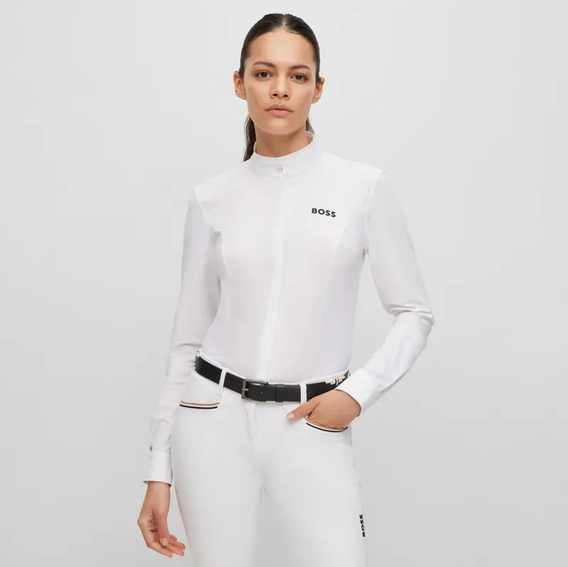 BOSS Equestrian Emma Ladies Show Shirt - White