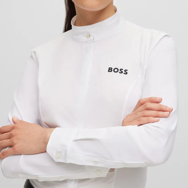 BOSS Equestrian Emma Ladies Show Shirt - White-2