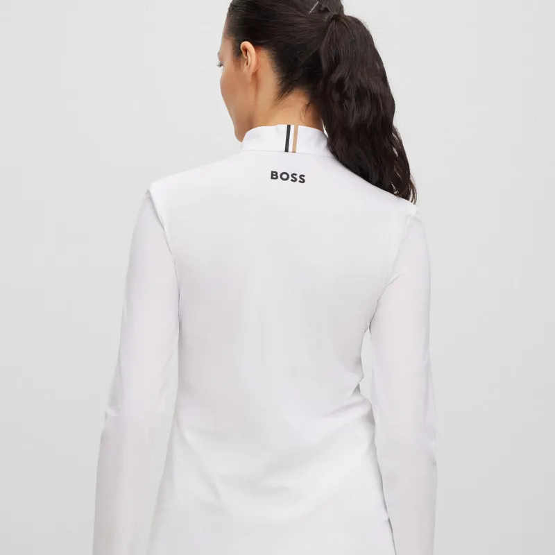 BOSS Equestrian Evy Ladies Long Sleeve Competition Shirt - White-1
