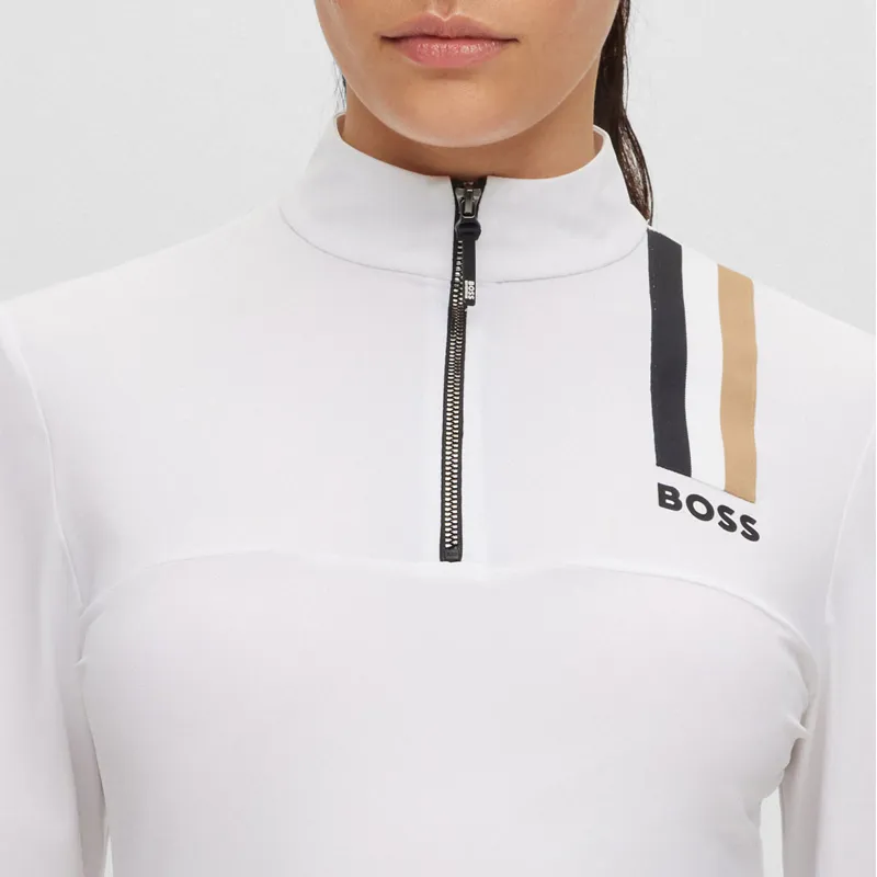 BOSS Equestrian Evy Ladies Long Sleeve Competition Shirt - White-2