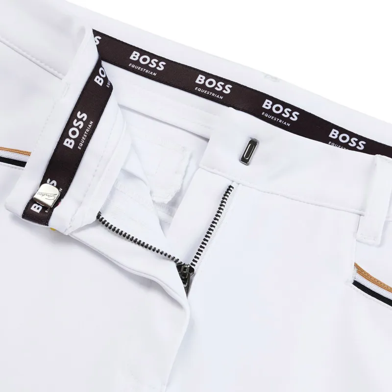 BOSS Equestrian Hazel Knee Grip Ladies Competition Breeches - White-2