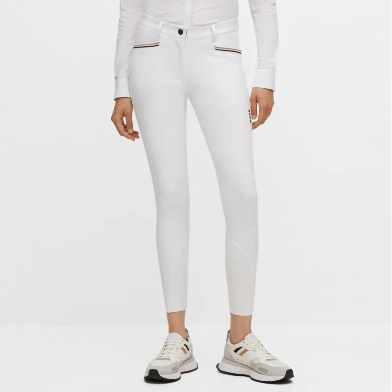 BOSS Equestrian Hazel Knee Grip Ladies Competition Breeches - White