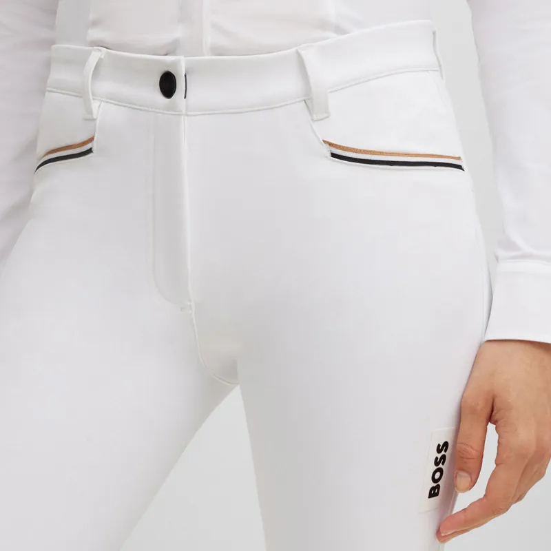 BOSS Equestrian Hazel Knee Grip Ladies Competition Breeches - White-4