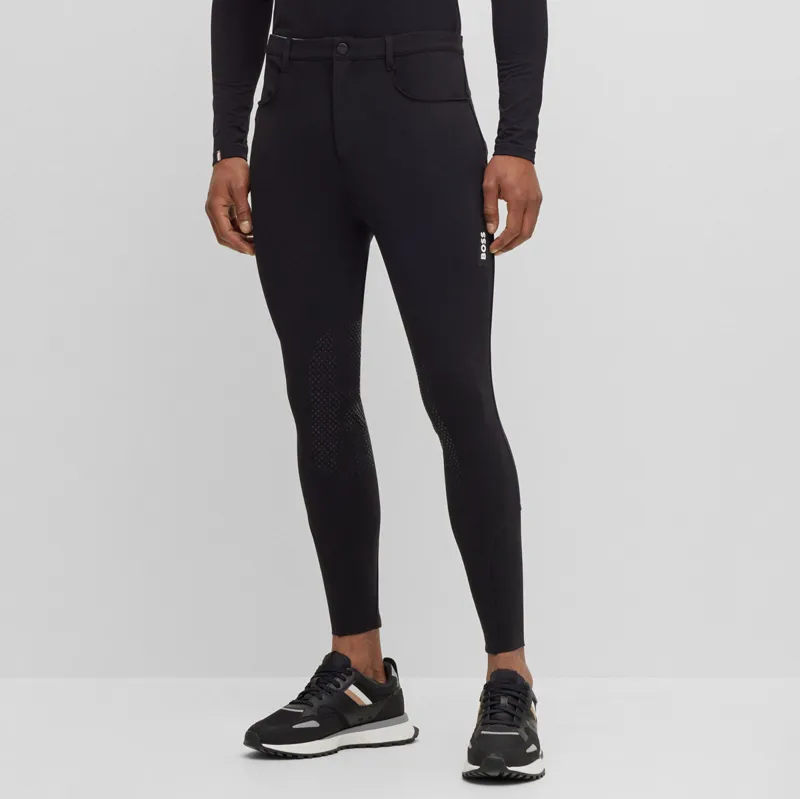 BOSS Equestrian James Knee Grip Mens Breeches - Black-1