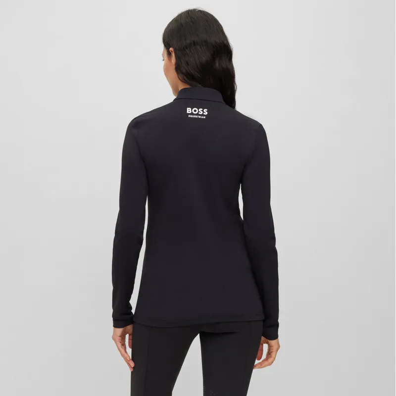 BOSS Equestrian Lia Signature Stripe Ladies Base Layer - Black-2