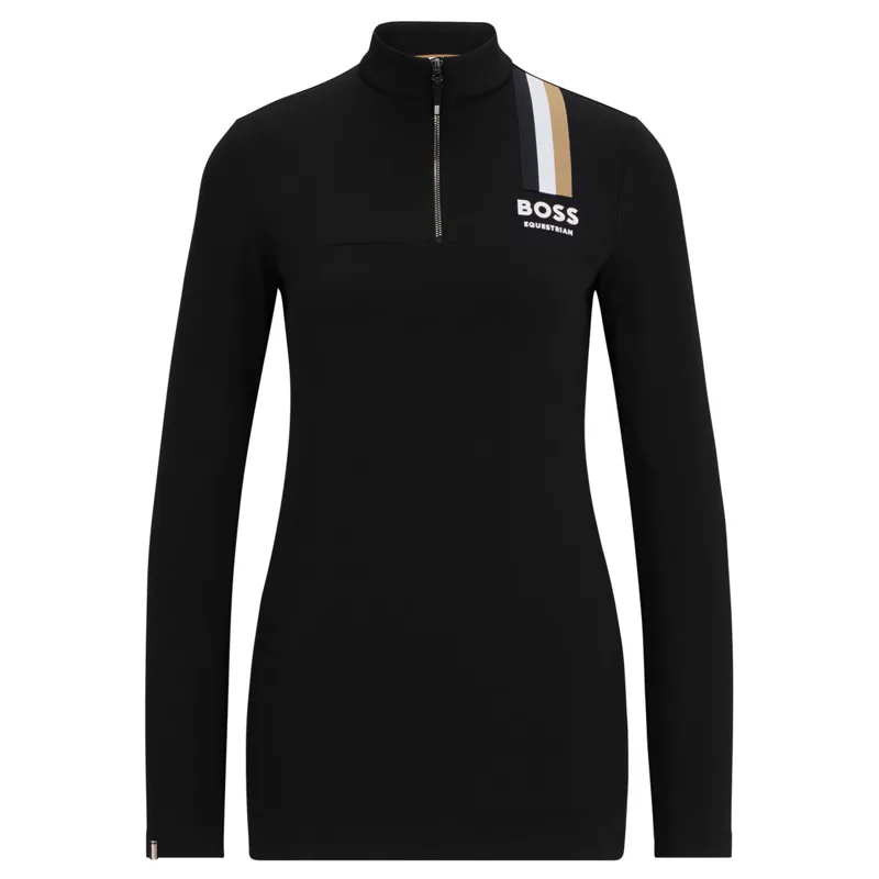 BOSS Equestrian Lia Signature Stripe Ladies Base Layer - Black-4
