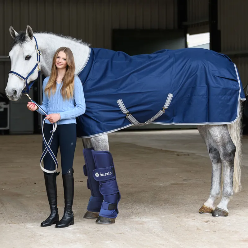 Bucas Freedom 0g Standard Neck Turnout Rug - Navy-8