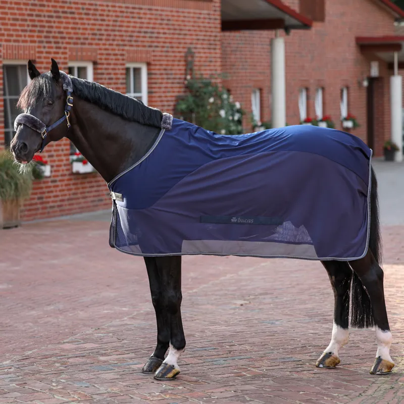 Bucas Show-Line Competition Cooler Rug - Navy/Grey