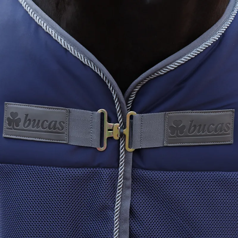 Bucas Show-Line Competition Cooler Rug - Navy/Grey-1