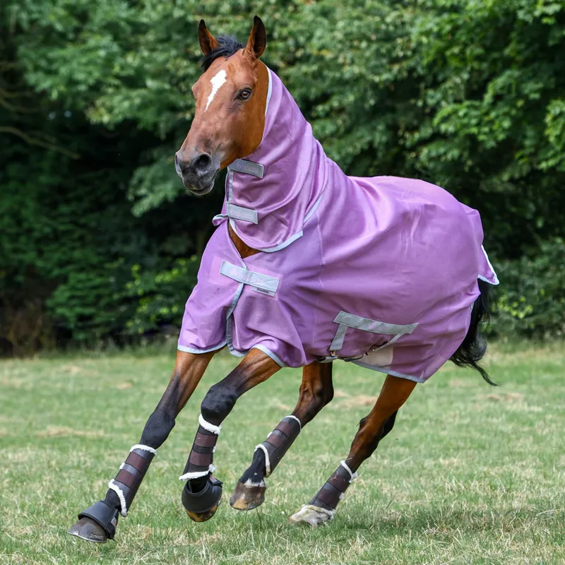 Bucas Freedom Combo Neck Fly Rug Mauve