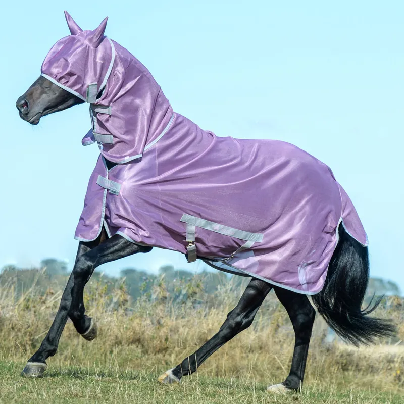 Bucas Freedom Combo Neck Fly Rug - Mauve-1