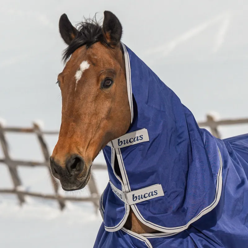 Bucas Atlantic Combi 50g Turnout Neck Cover - Navy/Silver-1