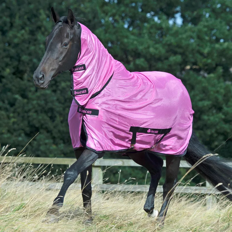 Bucas Freedom Combo Neck Fly Rug Spicy Pink