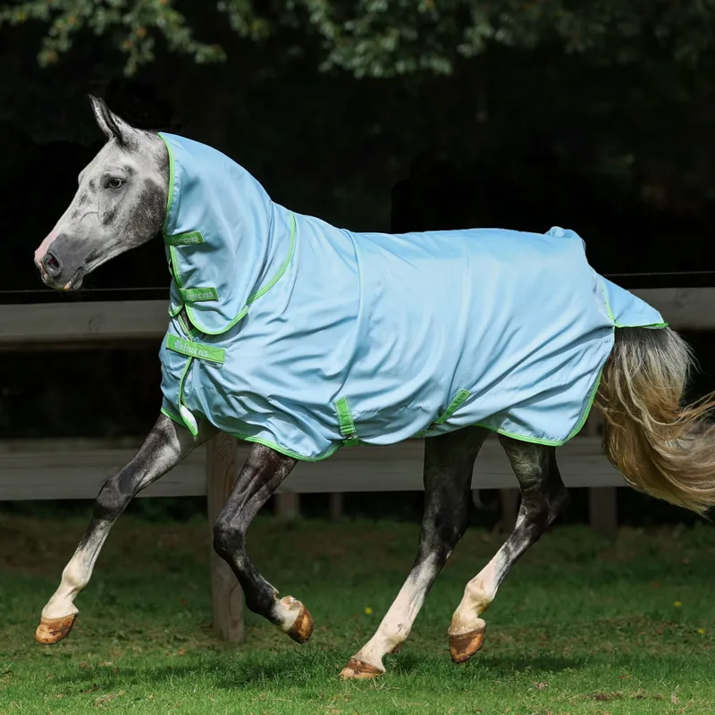Bucas Freedom 0g Full Neck Turnout Rug - Cool Blue-2