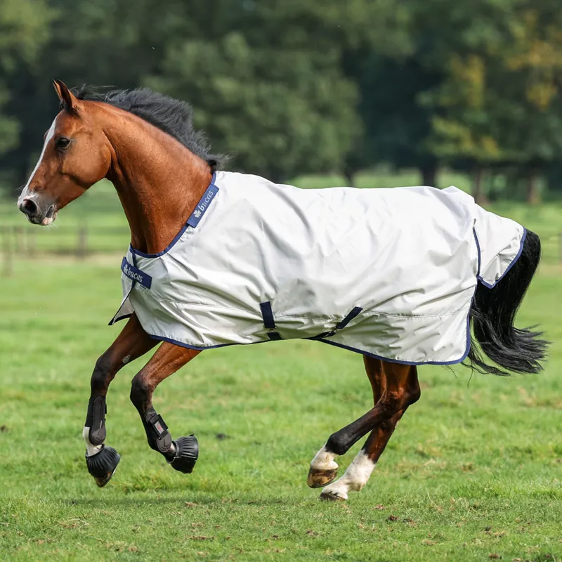 Bucas Sun Shower 0g Standard Neck Mesh Lined Turnout Rug - Silver