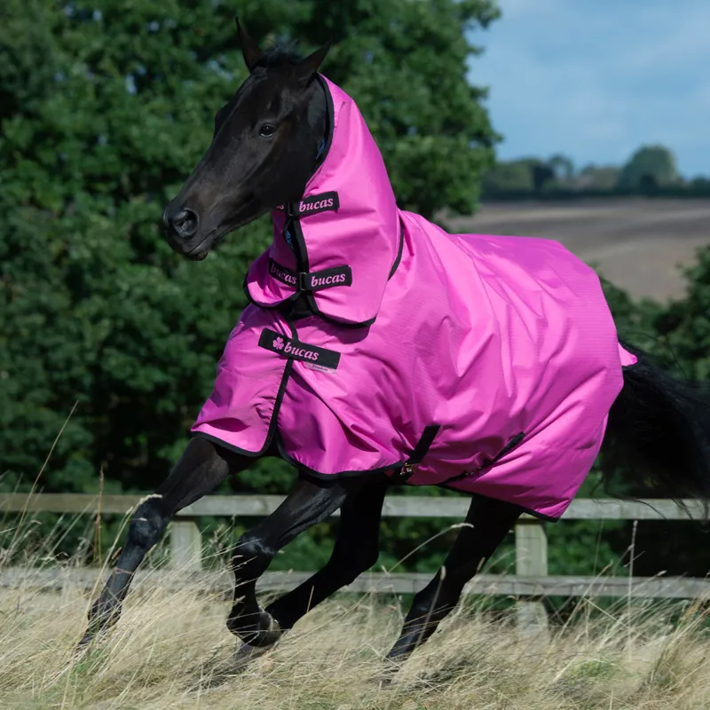 Bucas Freedom 0g Combo Neck Turnout Rug Spicy Pink