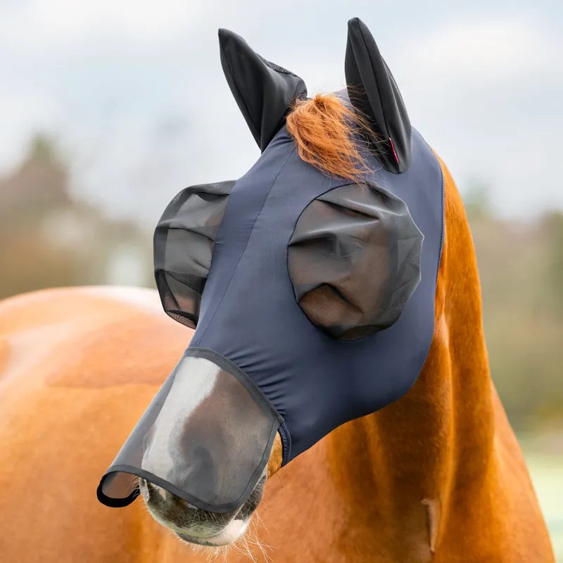 LeMieux Bug Relief Full Fly Mask - Navy-1