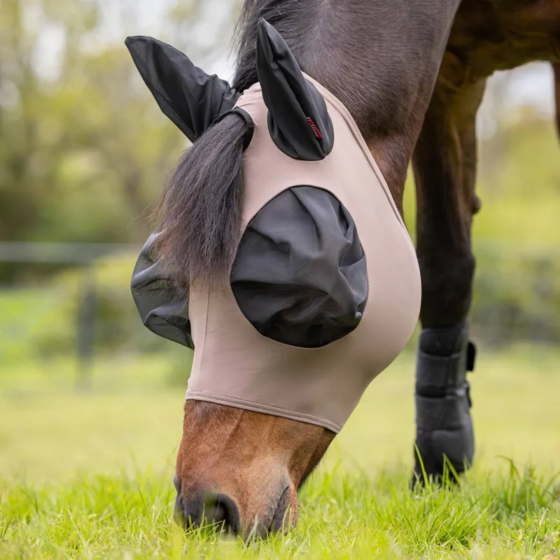 LeMieux Bug Relief Half Fly Mask - Walnut