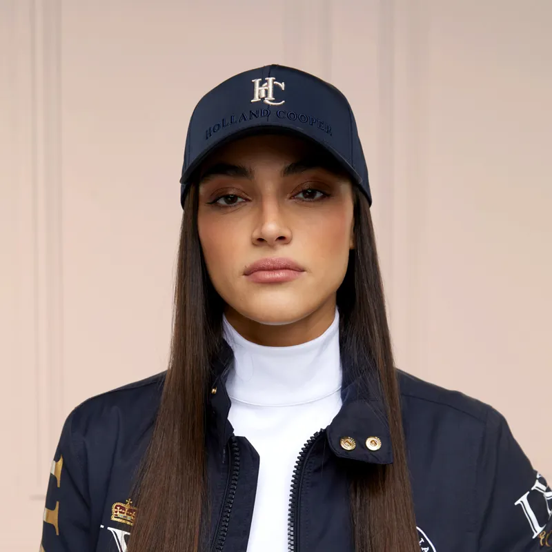 Holland Cooper Burghley Water Resistant Cap - Ink Navy Monogram-4