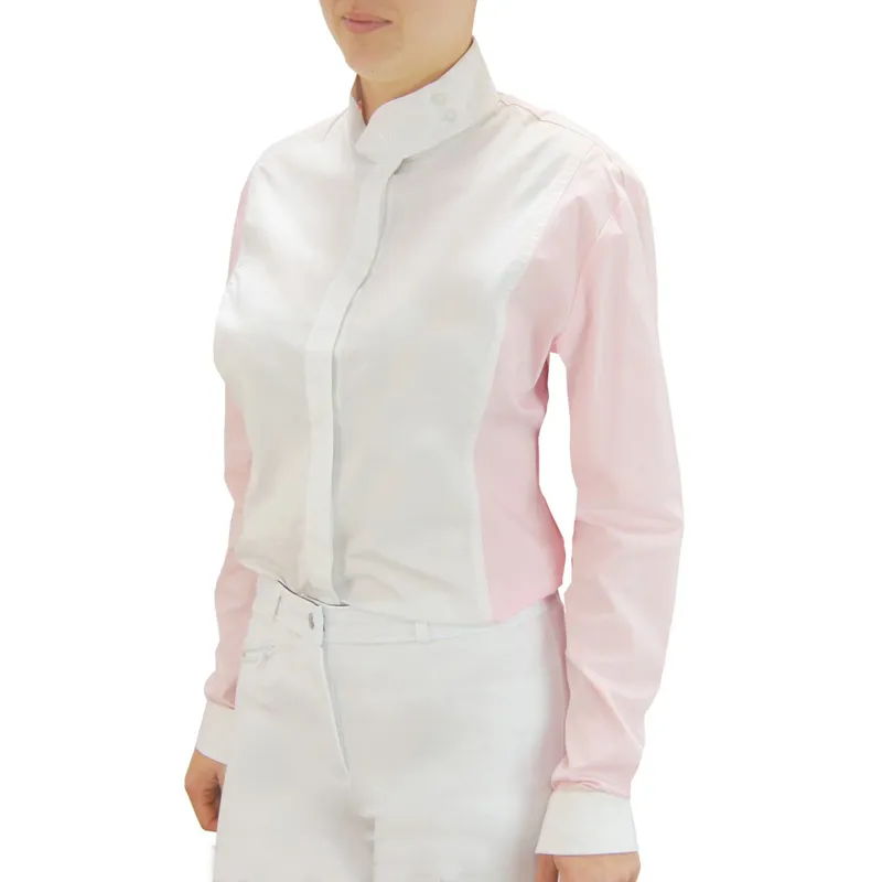 Caldene Stoneleigh Ladies Competition Shirt - White/Pink