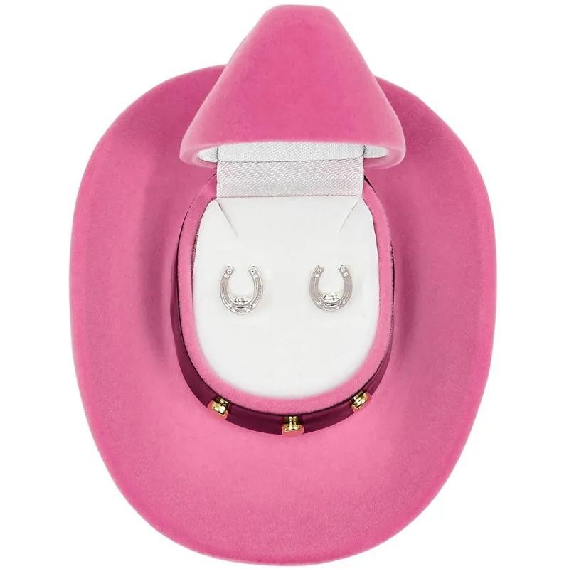 Carrots Horseshoe Earrings - Cowboy Hat Silver