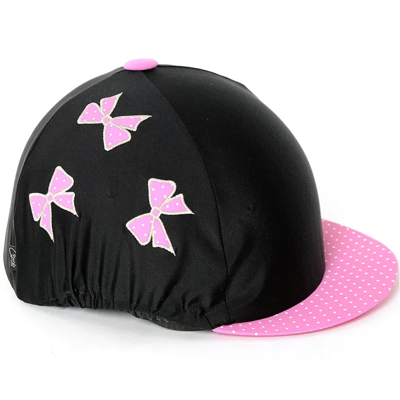 Carrots Over the Peak Bow Hat Cover - Black/Pink